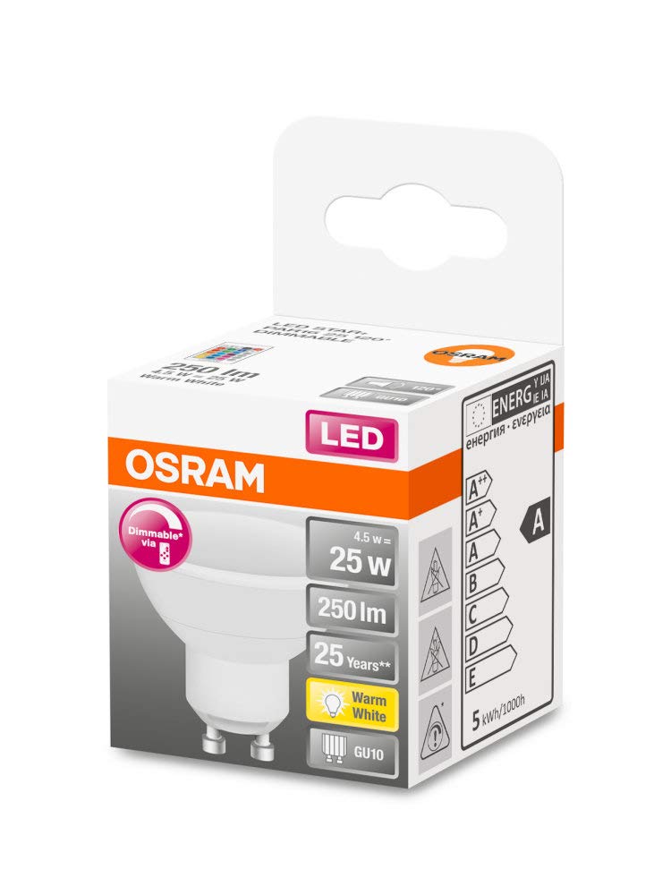 Osram LED Retrofit RGBW Remote Control Bulbs, 4-Pack, LED Bulb, E27 Base, Cool White, 4000 K, 7 W, equivalent to 60 W, opaque, one size fits all. - 4058075445987