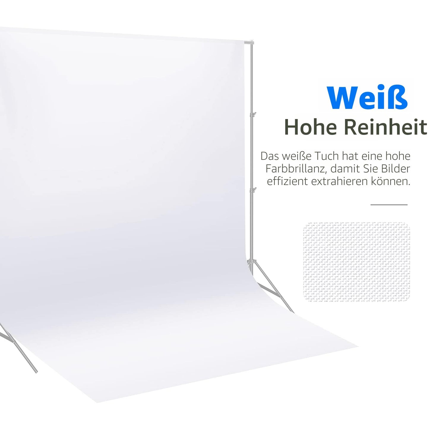 Neewer 3 x 3.6M PRO Photo Studio Fabric Foldable Backdrop for Photography, Video and TV (Background ONLY) - White - 10083669@@##2