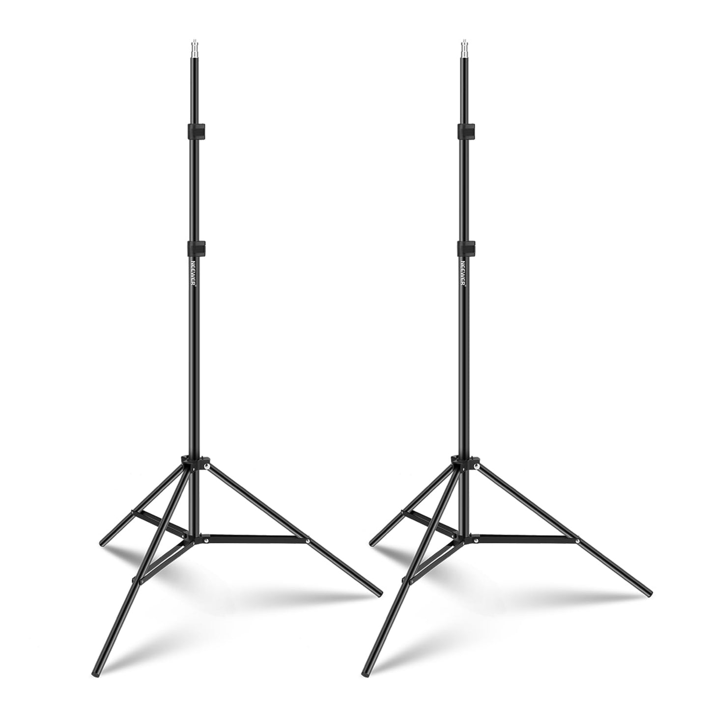 Neewer 210cm Aluminum Alloy Photography Photo Studio Light Stand for Video, Portrait and Photo Lighting, Reflectors, Softboxes, Umbrellas, Backgrounds (2 Pack) - ST210