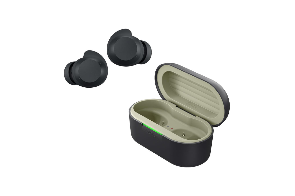 LG xboom Budslite, In-Ear Bluetooth Headphones, Bluetooth Sports Headphones, Wireless In-Ear Bluetooth Earbuds for Airplane, Noise Cancelling, IPX4 Water Resistance, Black - BUDSLITE.AEUSLBK