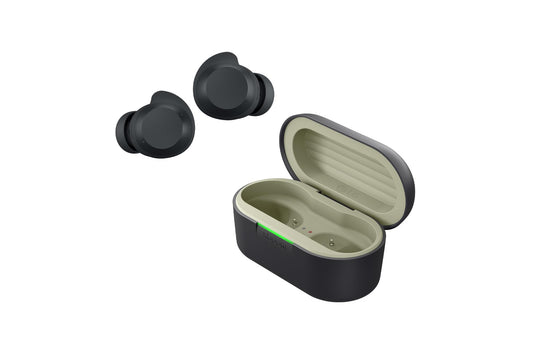 LG xboom Budslite, In-Ear Bluetooth Headphones, Bluetooth Sports Headphones, Wireless In-Ear Bluetooth Earbuds for Airplane, Noise Cancelling, IPX4 Water Resistance, Black - BUDSLITE.AEUSLBK