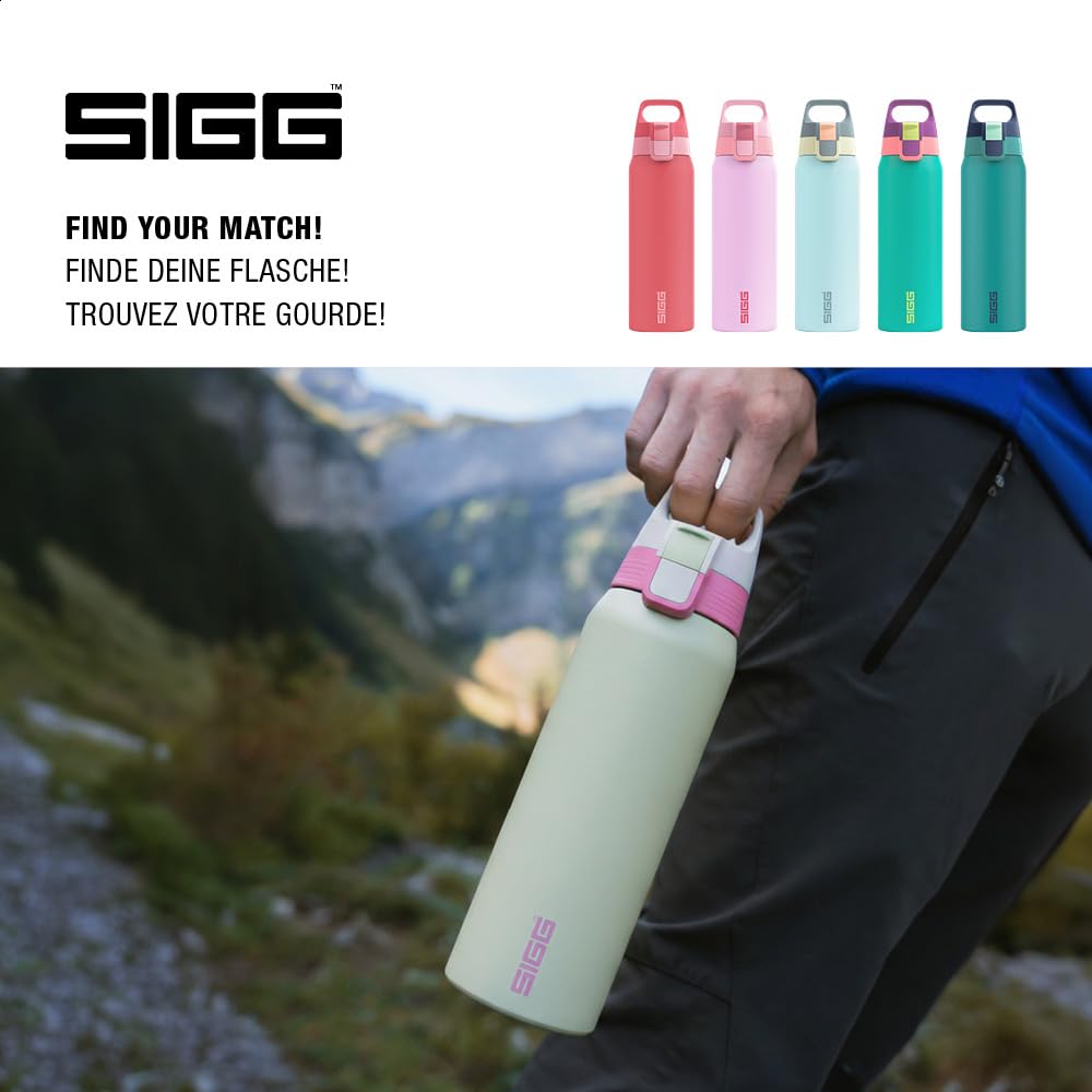 SIGG - Insulated drinking bottle - Thermos bottle Shield Therm One Multicolor Lilly - Carbonated drinks - Leak-proof - Dishwasher safe - BPA-free - 90% recycled stainless steel - 0.75L - 6228.50