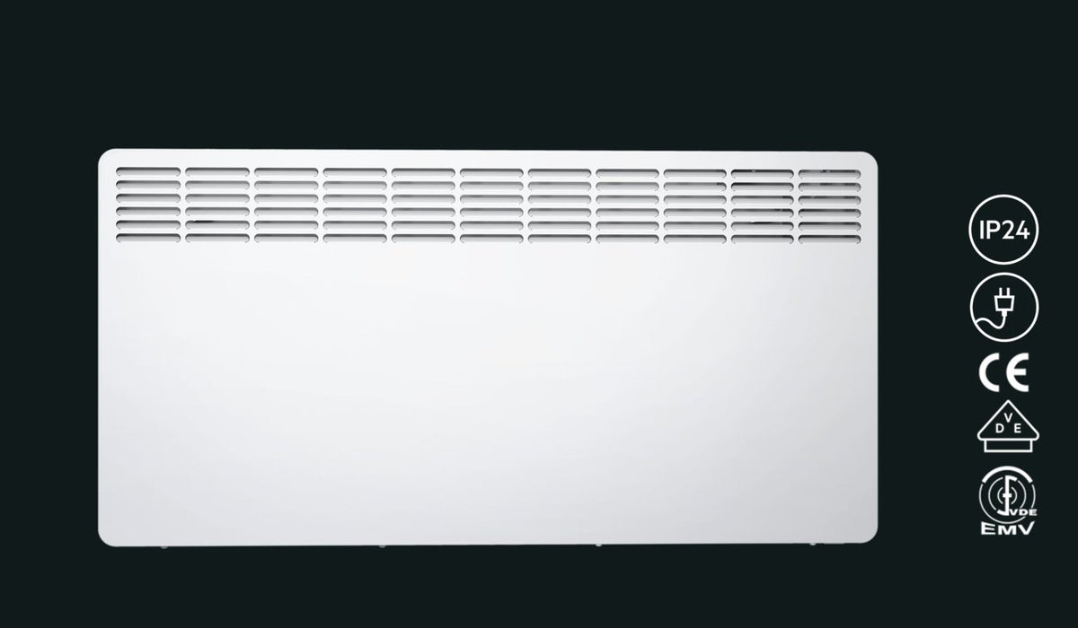 AEG Wall Convector WKL 2005 for approx. 20 m², 2000 W, 5-30 °C, wall-mounted, LC display, weekly timer, metal, Ecodesign 2018, 236535