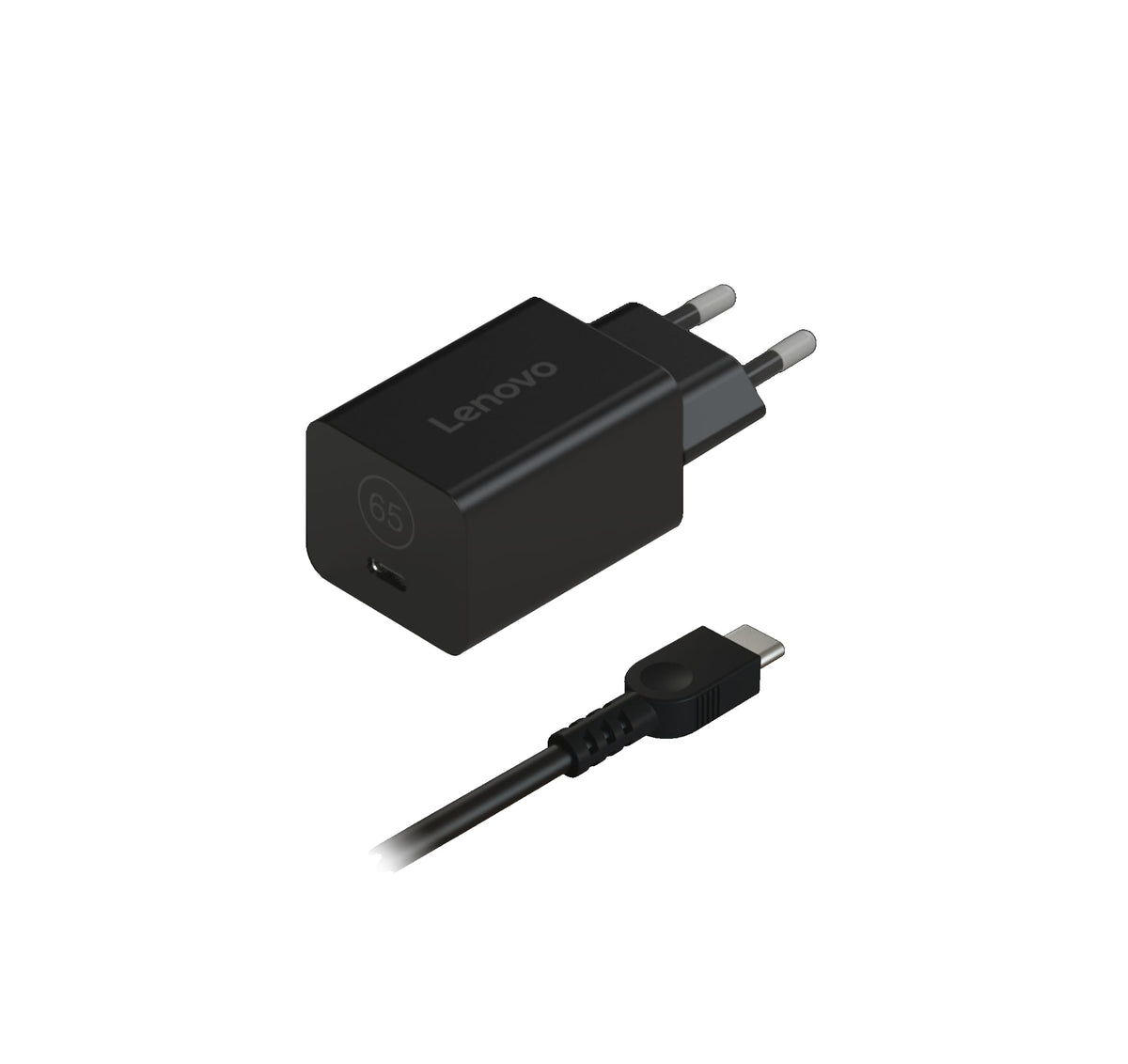 Lenovo GaN Nano 65W | USB-C Power Adapter for PC Laptop | EU Plug - G0A6GN65EU