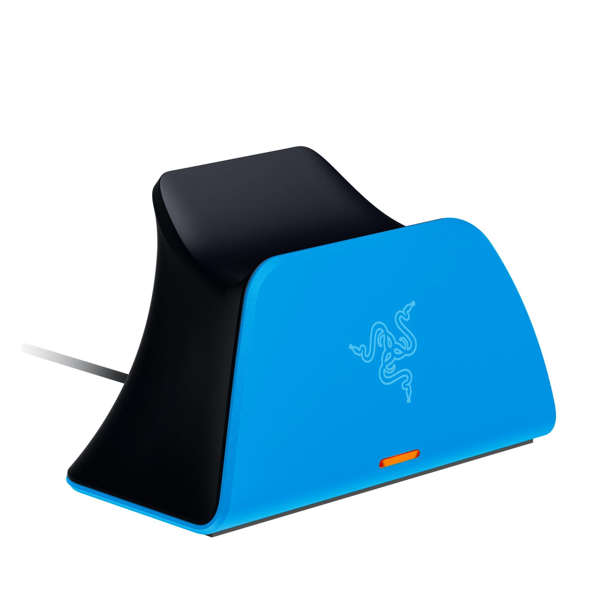 Razer Fast Charging Station - Fast charging station for PS5 wireless controllers (Fast charging, Curved shell design, One-handed operation, Charging via USB) Blue - RC21-01900400-R3M1