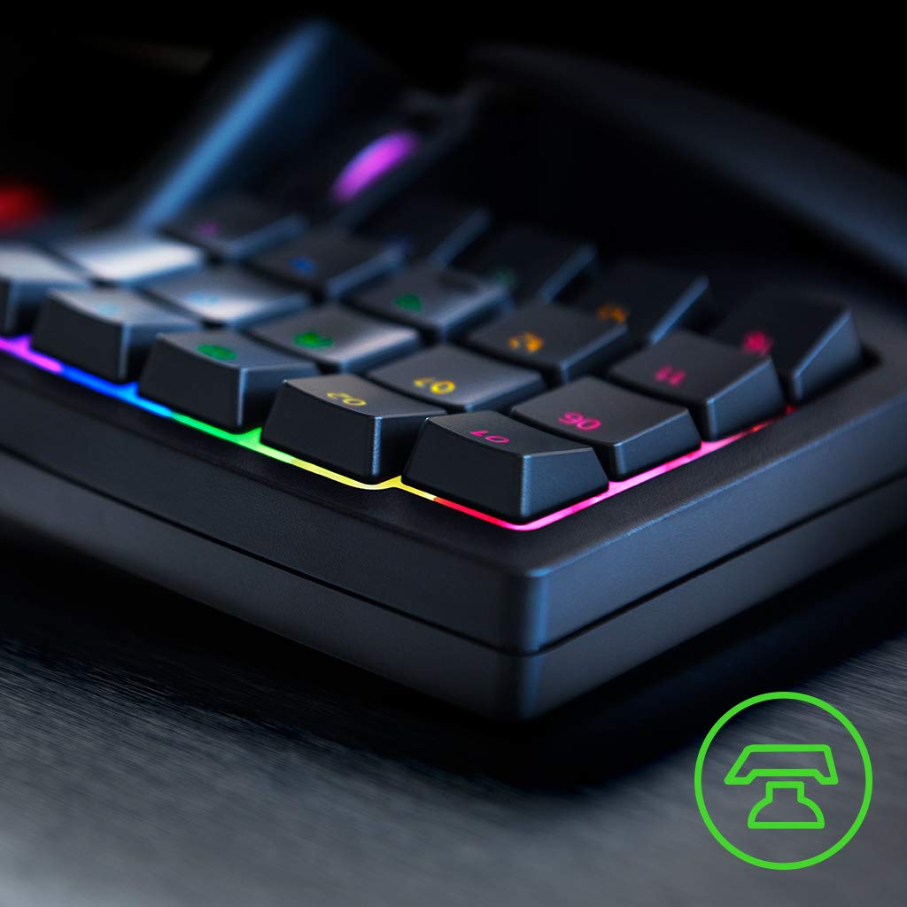 Razer Tartarus V2 - Tastatur de gaming (Gamepad cu taste mecha-membrană, 32 de taste programabile, thumbpad cu 8 direcții, suport pentru încheietura mâinii, Hypershift, iluminare RGB Chroma) Negru - RZ07-02270100-R3M1