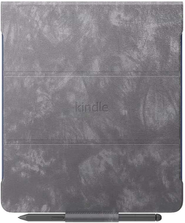 Amazon Kindle Scribe Premium Flip Case with Magnetic Attachment | slim, lightweight design | (only suitable for Amazon Kindle Scribe), leather, gray - 53-100079