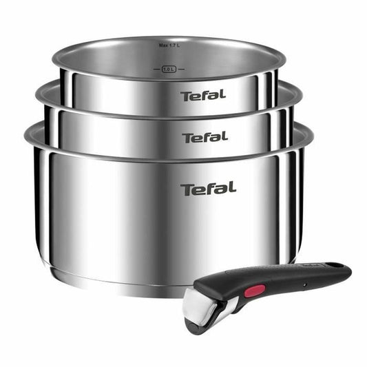 Tefal Ingenio Emotion Cookware Set, 3-piece, 16/18/20 cm + removable handle, induction compatible, non-stick coating, titanium coating, Thermo-Signal, dishwasher safe and oven safe. - L896S404