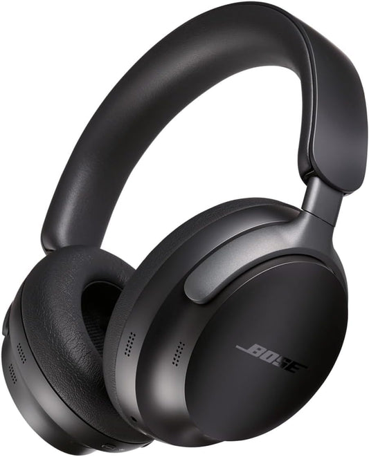 Bose QuietComfort Ultra Headphones Over-Ear headphones with noise cancelling for spatial sound, spatial audio headphones, up to 24 hours battery life, high-end headphones with surround sound, black. - 880066-0100