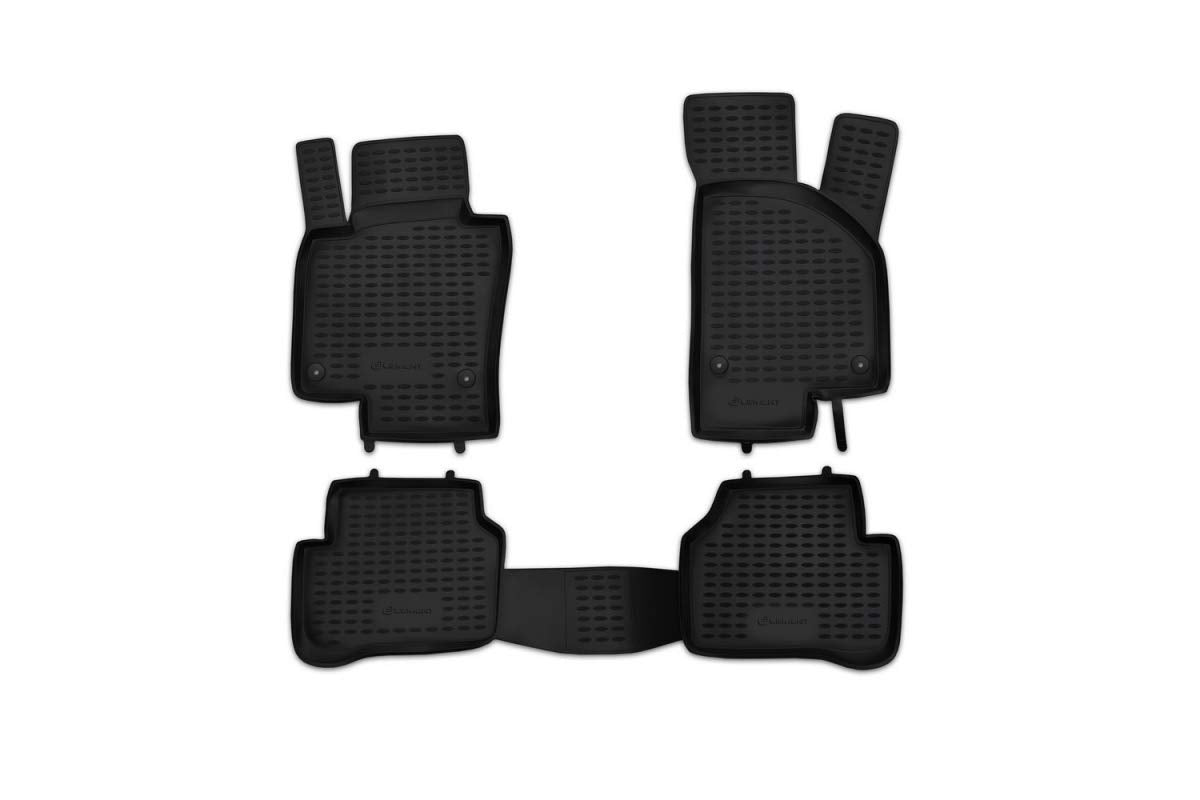 Element 3D rubber floor mats suitable for VW Passat B6 / VW Passat B7 | 2005-2015 | 100% custom-fit all-weather floor mats made of TPE, high edge, waterproof, non-slip, odorless