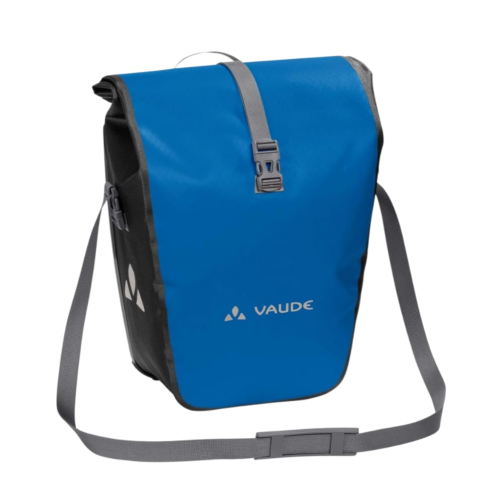 VAUDE bicycle bag for luggage rack Aqua Back Single 1 x 24 L in blue, rear wheel bag waterproof, bicycle luggage rack bag at the back, easy to attach - Made in Germany - 12413