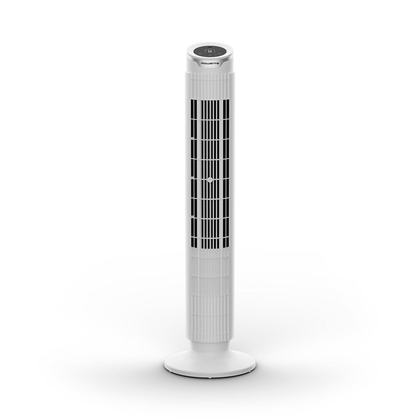Rowenta Eole Silence Force Tower Fan, Powerful, Silent Mode, 8 Speed Levels, 4 Automatic Modes, Timer, 90° Panning, Remote Control, Dust Cover, White, VU7025F0