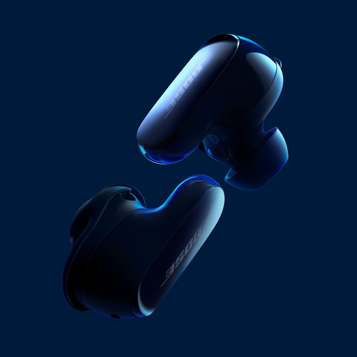 Bose QuietComfort Ultra Wireless Noise-Cancelling Earbuds, Bluetooth Earbuds for Spatial Audio, premium Noise-Cancelling, Bluetooth Earbuds for Sports, Moon Blue - Limited Edition - 882826-0060