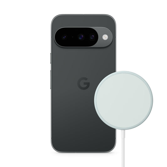 Google Pixel 10 - Android smartphone without SIM lock, with Gemini and 6.3 inch Actua display - Obsidian, 128GB Pixelsnap charger - 25 W Qi2 wireless charger