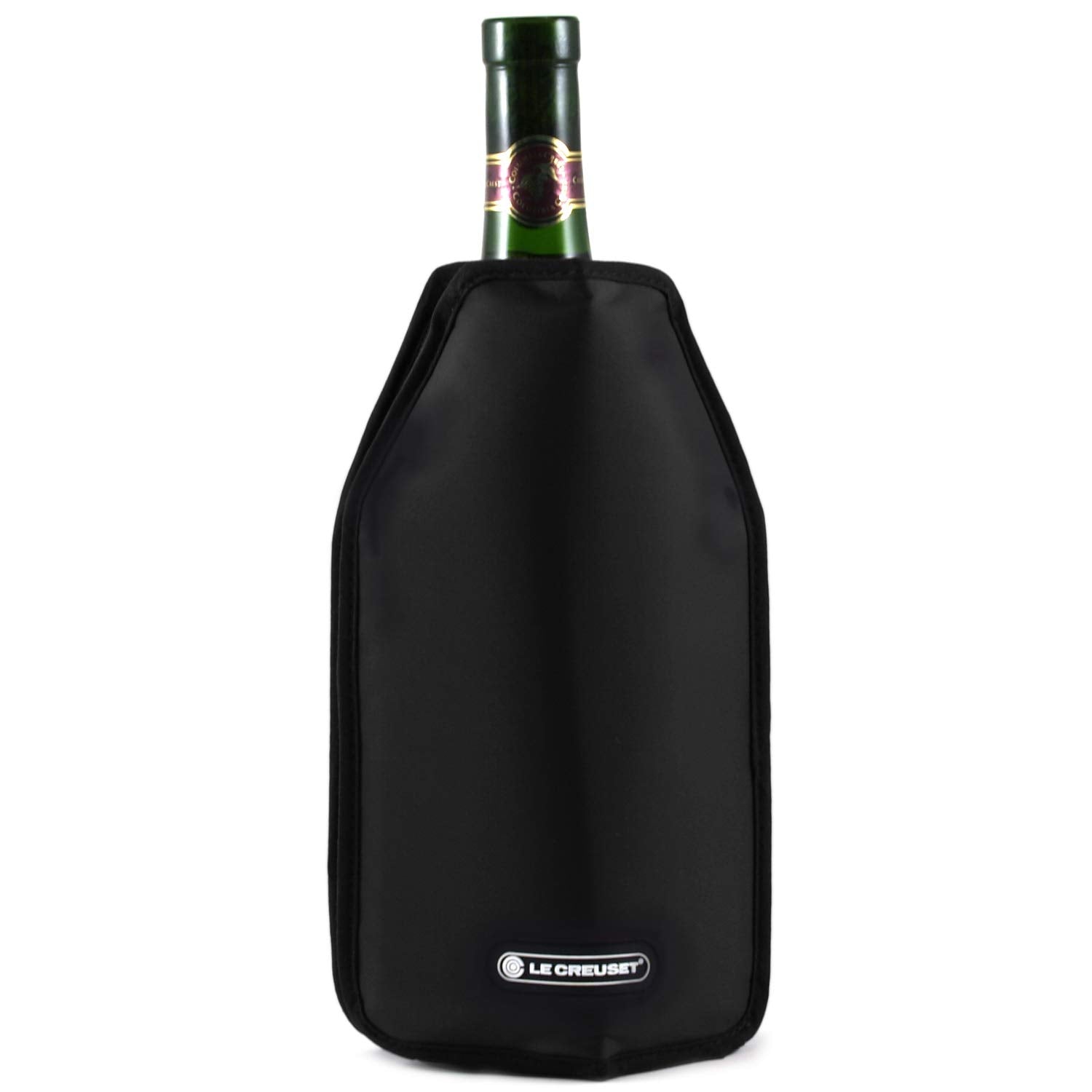 Le Creuset, active wine cooler for wine or champagne, black, water-repellent fabric, 22 x 15.5 x 2.1 cm, WA-126, 59142010006068 - WA126L-31