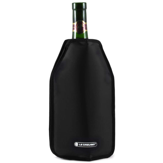 Le Creuset, active wine cooler for wine or champagne, black, water-repellent fabric, 22 x 15.5 x 2.1 cm, WA-126, 59142010006068 - WA126L-31
