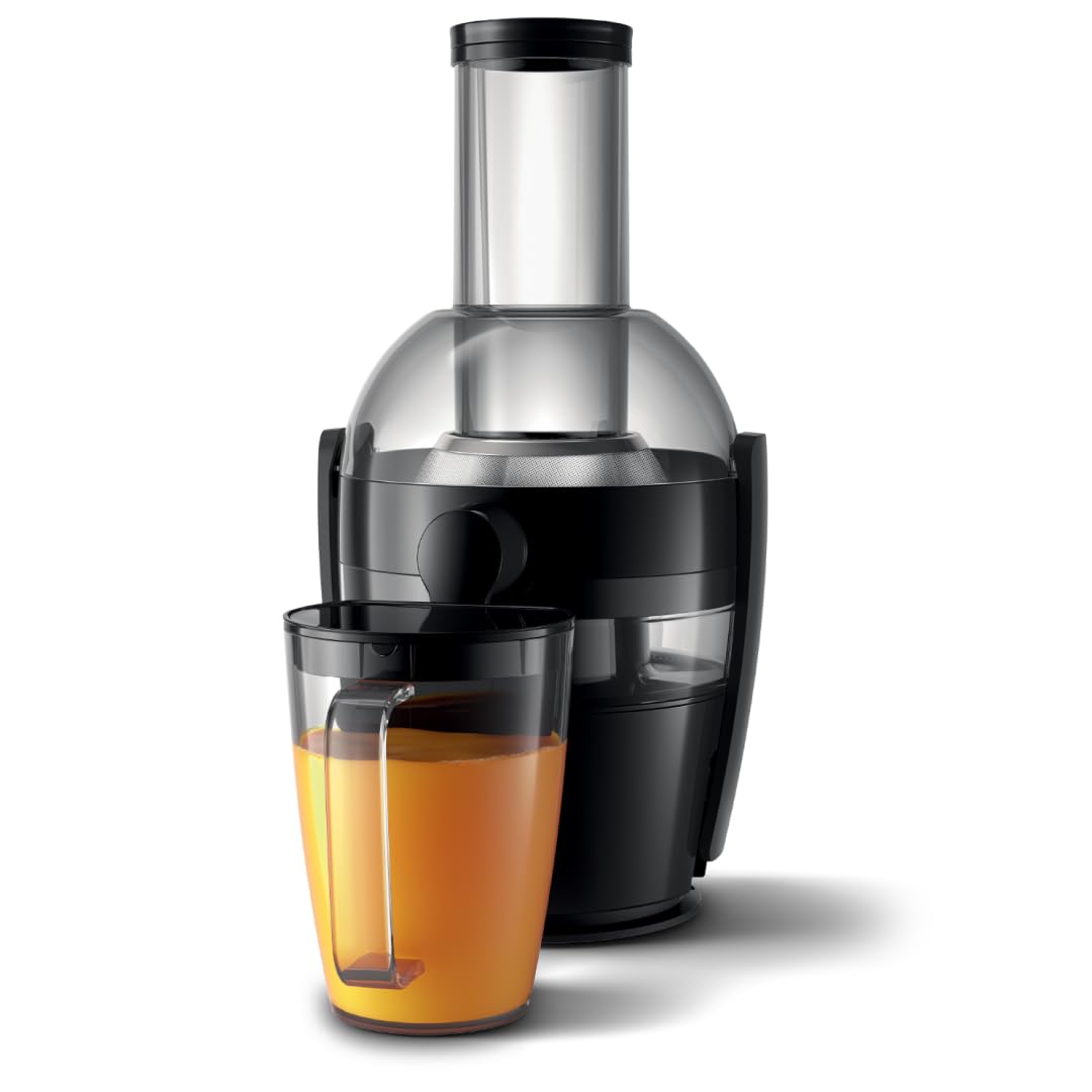 Philips 3000 Series Juicer - 800W Power, QuickClean Technology, XL 75mm Filling Shaft, 2L Juice Capacity, Easy to Assemble & Rinse, Fresh Juice without Pulp (HR1856/70)