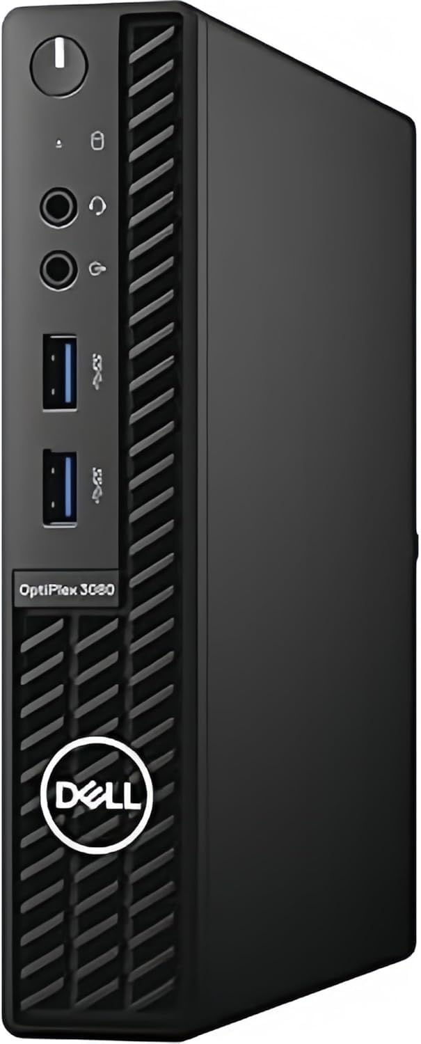 Dell OptiPlex 3080 Mini Desktop-PC, Intel Core i5-10500T, 16GB RAM, 512GB SSD, US-Layout, QWERTY, WiFi, Bluetooth, Windows 11 Pro (Refurbished)