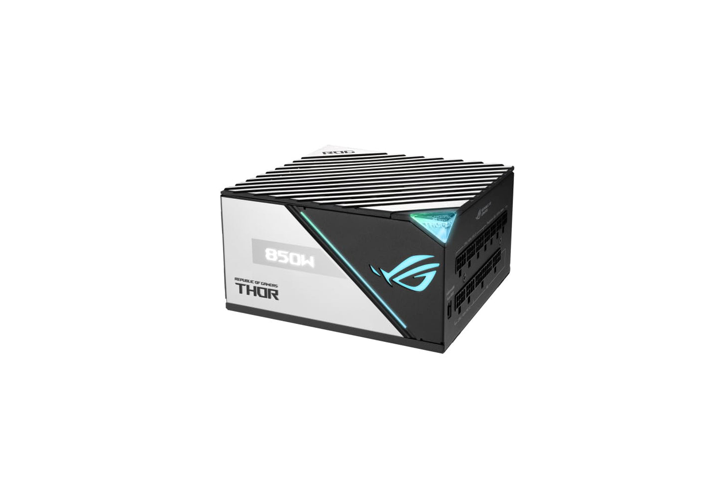 ASUS ROG Thor 850W Platinum II power supply (Aura Sync RGB lighting, OLED display, 135 mm axial tech fan with PWM control, 0dB cooling, PCIe 5.0 Ready) - 90YE00L2-B0NA00