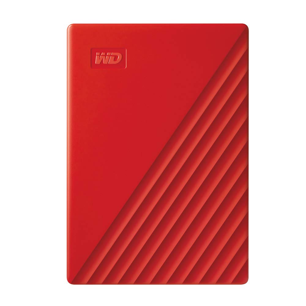 WD My Passport hard disk externă 2 TB (stocare mobilă, design subțire, software descărcabil, backup-uri automate, protecție prin parolă) Roșu - compatibilă și cu PC, Xbox și PS4 - WDBYVG0020BRD-WESN