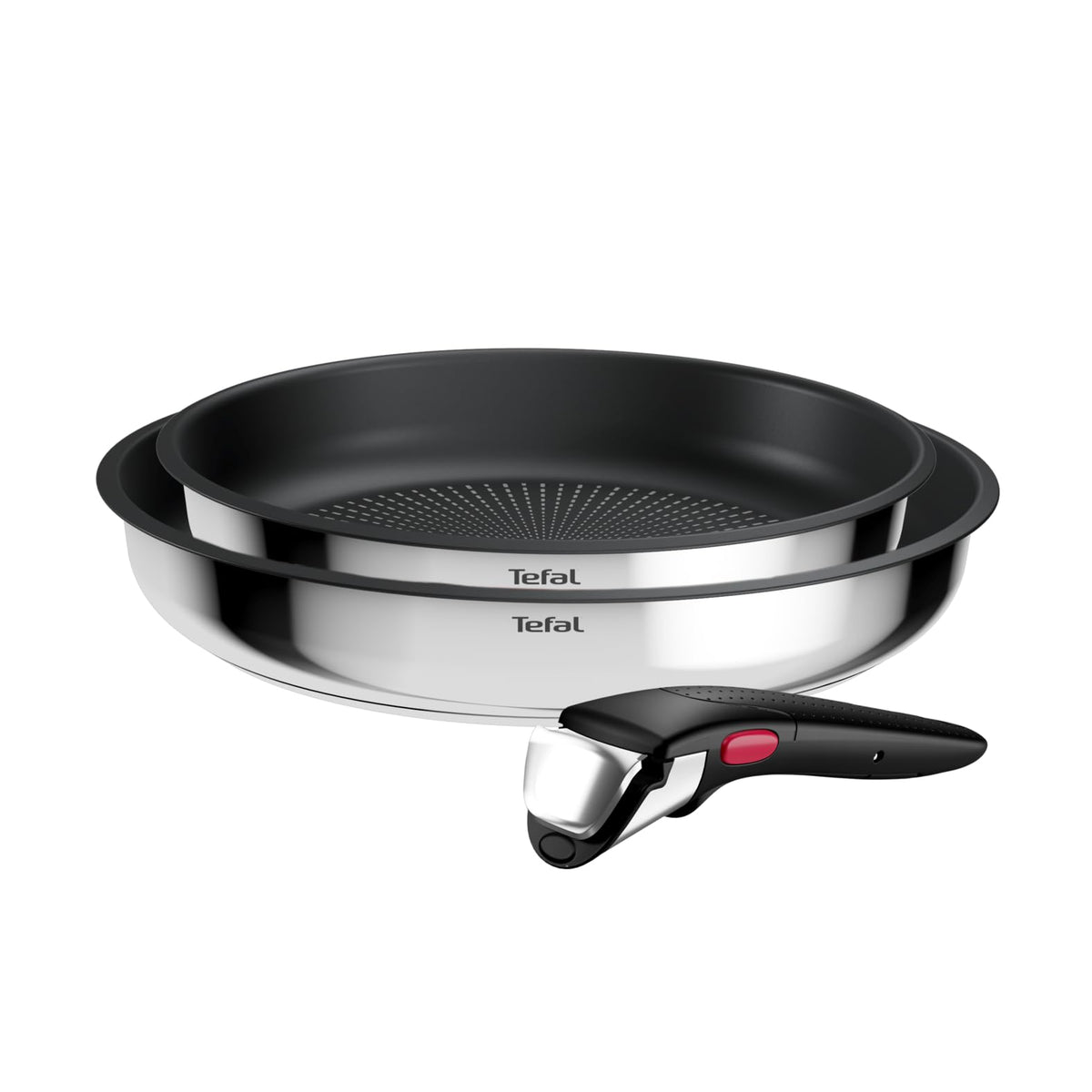 Set de tigăi Tefal Ingenio Comfort Max 3 piese, stivuitor, economisind spațiu - L966S344