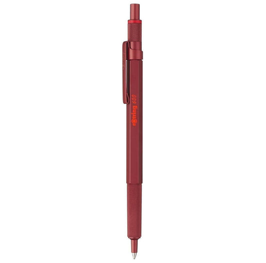 rOtring 600 Ballpoint Pen | Medium Tip | Black Ink | Red Barrel | Refillable - 2114261