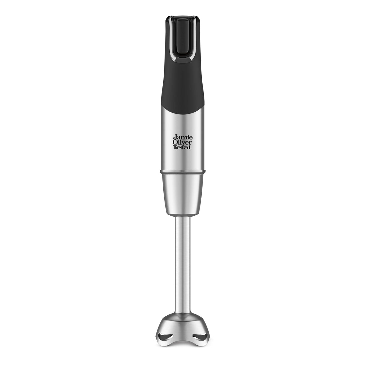 Jamie Oliver de la Tefal Mixer de imersie, lame din oțel inoxidabil, 1200 Watt, picior de mixer potrivit pentru mașina de spălat vase, declanșator cu viteză multiplă, protecție împotriva stropirii, inclusiv pahar de 800 ml, mixer, negru/inox, HB95JD10