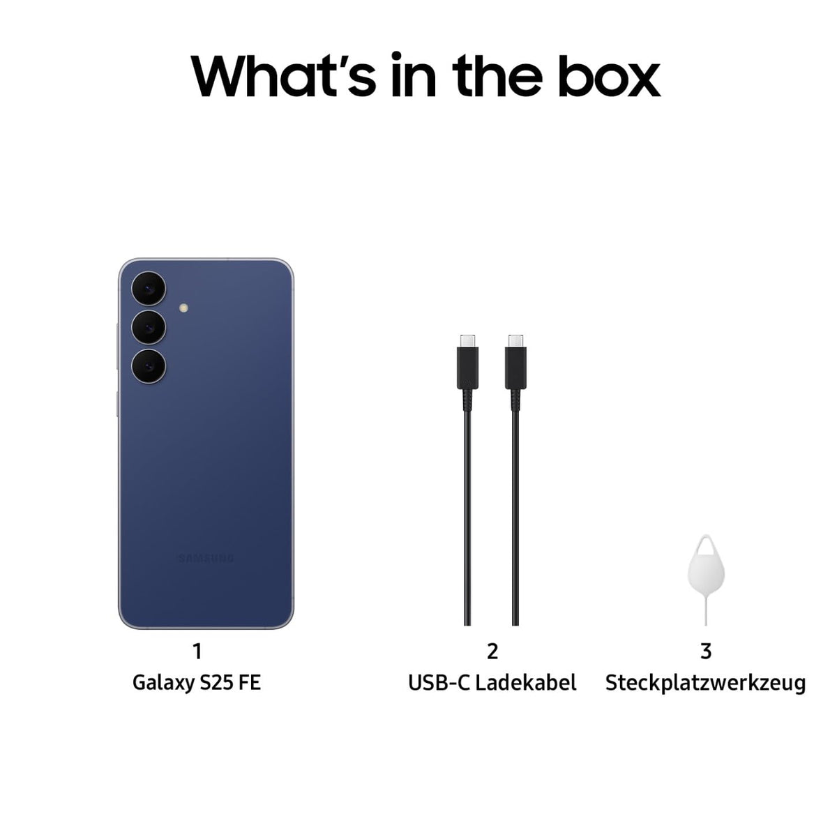Samsung Galaxy S25 FE cu Galaxy AI, telefon cu Android, display FHD de 6,7 inch, cameră de 50 MP, 256 GB memorie, 8 GB RAM, baterie de 4.900 mAh, Navy, garanție de 3 ani de la producător [Exclusiv pe Amazon]