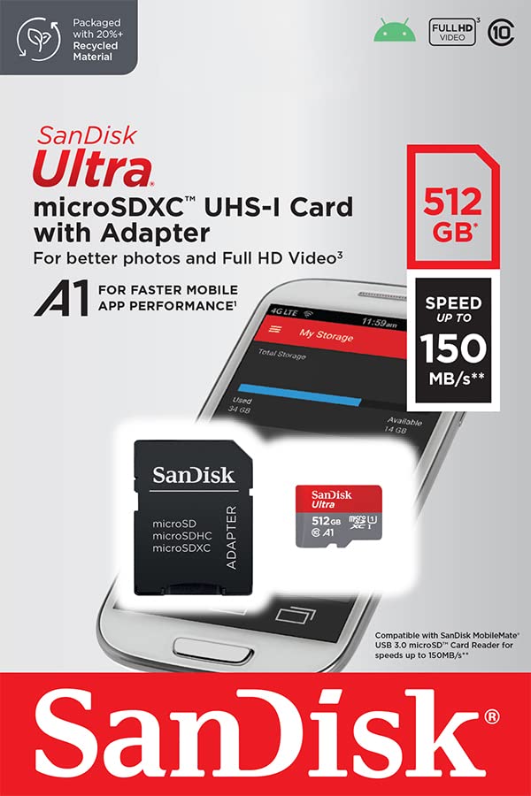 SanDisk Ultra microSDXC 512GB (SDSQUAB-512G-GN6MA)