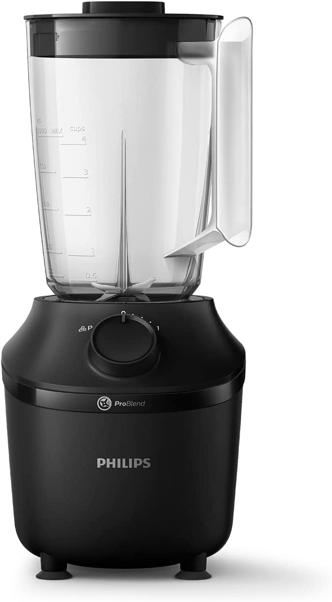 Philips HR2041/41 stand mixer (450 watts, ProBlend technology, 1.9 liter plastic container, including drinking bottle) black