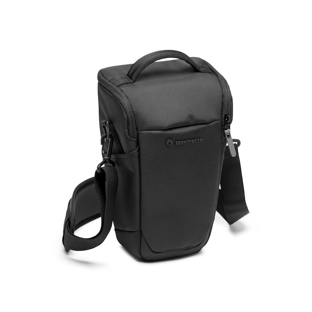 Manfrotto Advanced Holster L III, camera bag, DSLR bag with lens, camera bag with tripod mount and rain cover, photography accessories - MB