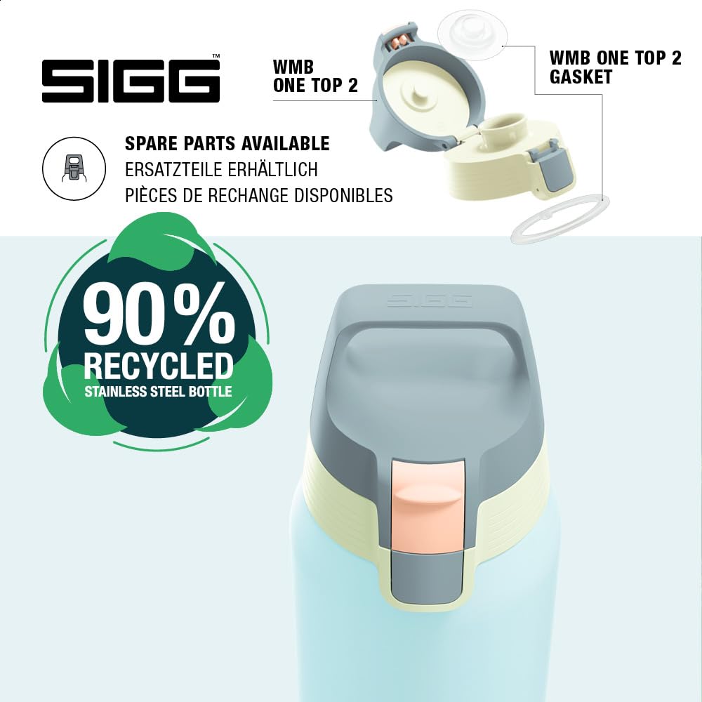 SIGG - Insulated drinking bottle - Thermos bottle Shield Therm One Multicolor Breeze - Carbonated drinks - Leak-proof - Dishwasher safe - BPA-free - 90% recycled stainless steel - 0.75L - 6228.30
