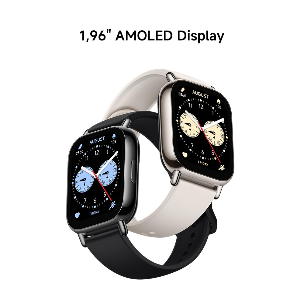 Redmi Watch 5 Lite Smartwatch, 1.96" AMOLED display, 18 days battery, 150+ sports modes, integrated GPS, heart rate and SpO₂ tracking, 5ATM waterproof, always-on display, Bluetooth calls - gold - BHR8791GL