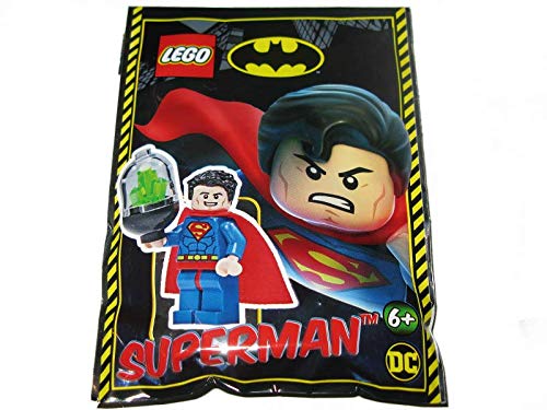LEGO Super Heroes Minifigure Superman, foil pack set 211903, contains 4 pieces, boxed (small collector's item, not necessarily suitable as a gift for children)