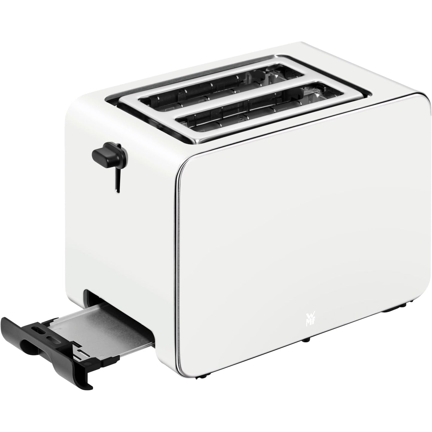 WMF Stelio toaster 2 slices stainless steel, double slot with bread roll attachment, bagel function, 7 browning levels, 900 W, matt white stainless steel - 414210001