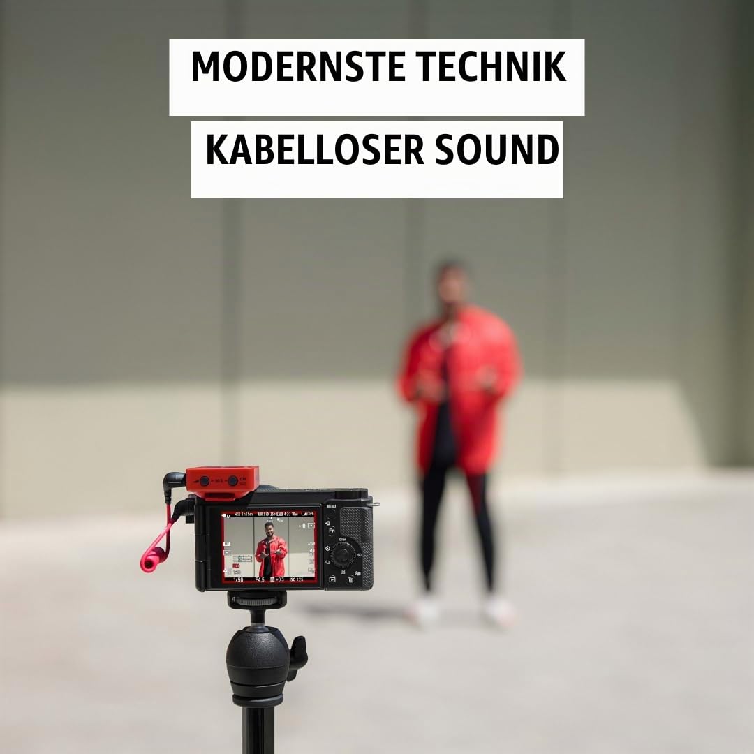 RØDE Wireless GO (Gen 3) – Compact Wireless Microphone – Crystal Clear Sound, 32-Bit Float Recording, Automatic Level Control, for Phones, Cameras, and Computers (Red) - WIGOGEN3RED