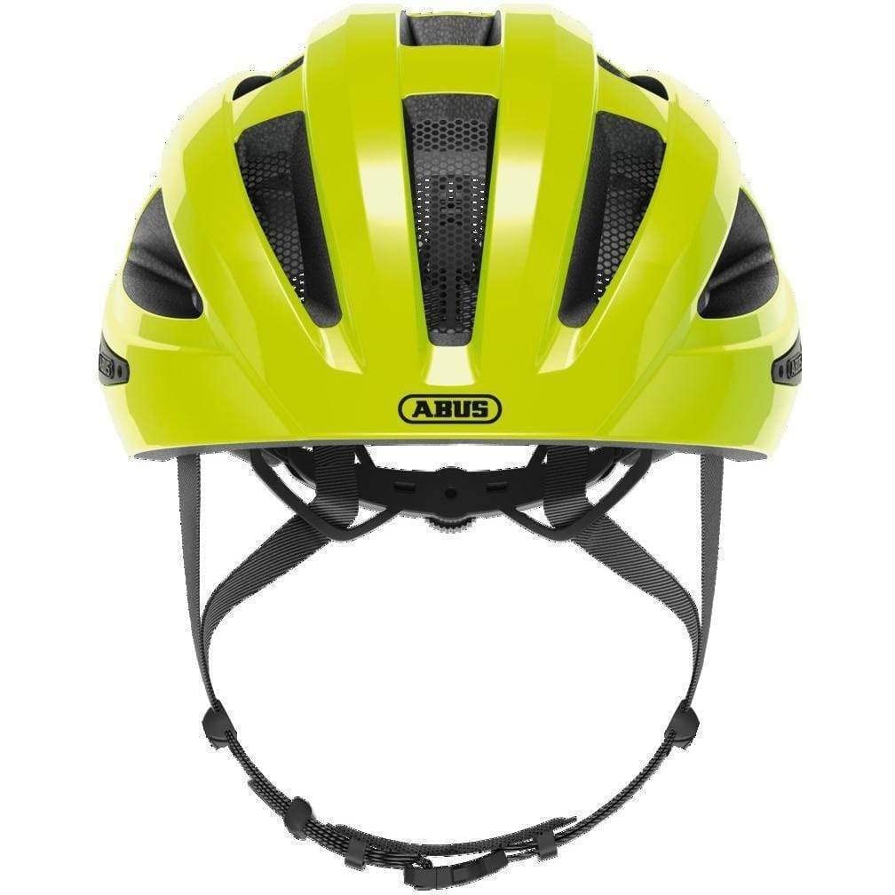 ABUS road bike helmet Macator - sporty bike helmet for beginners - also for pigtail wearers - for men and women - yellow, size S - 87229