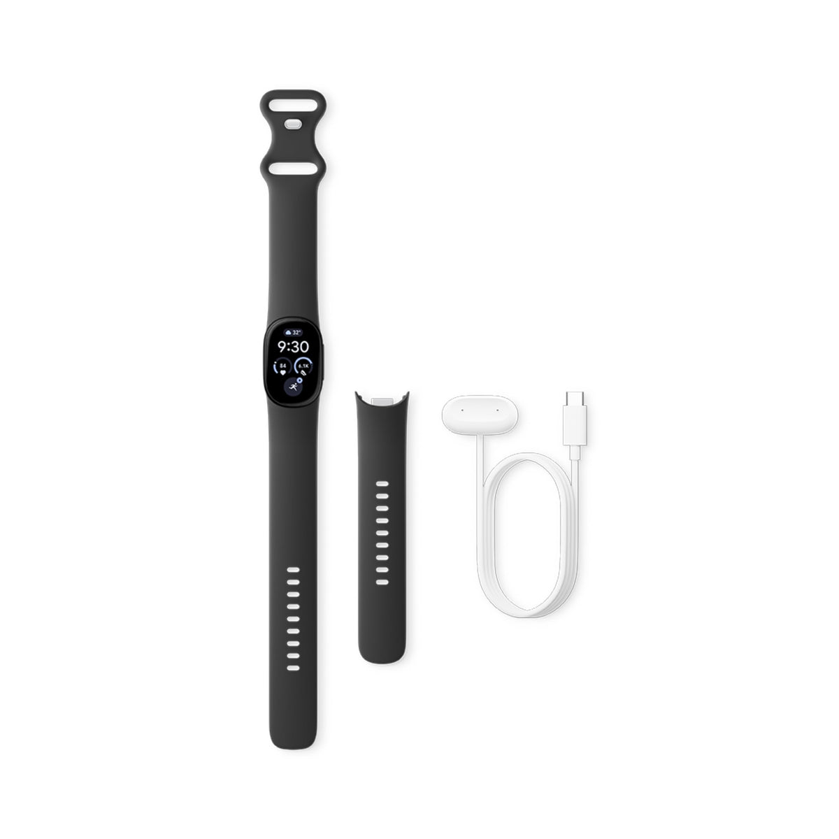 Google Fitbit Edge Case in Matte Black/Sport Band in Obsidian - GA11583-EU