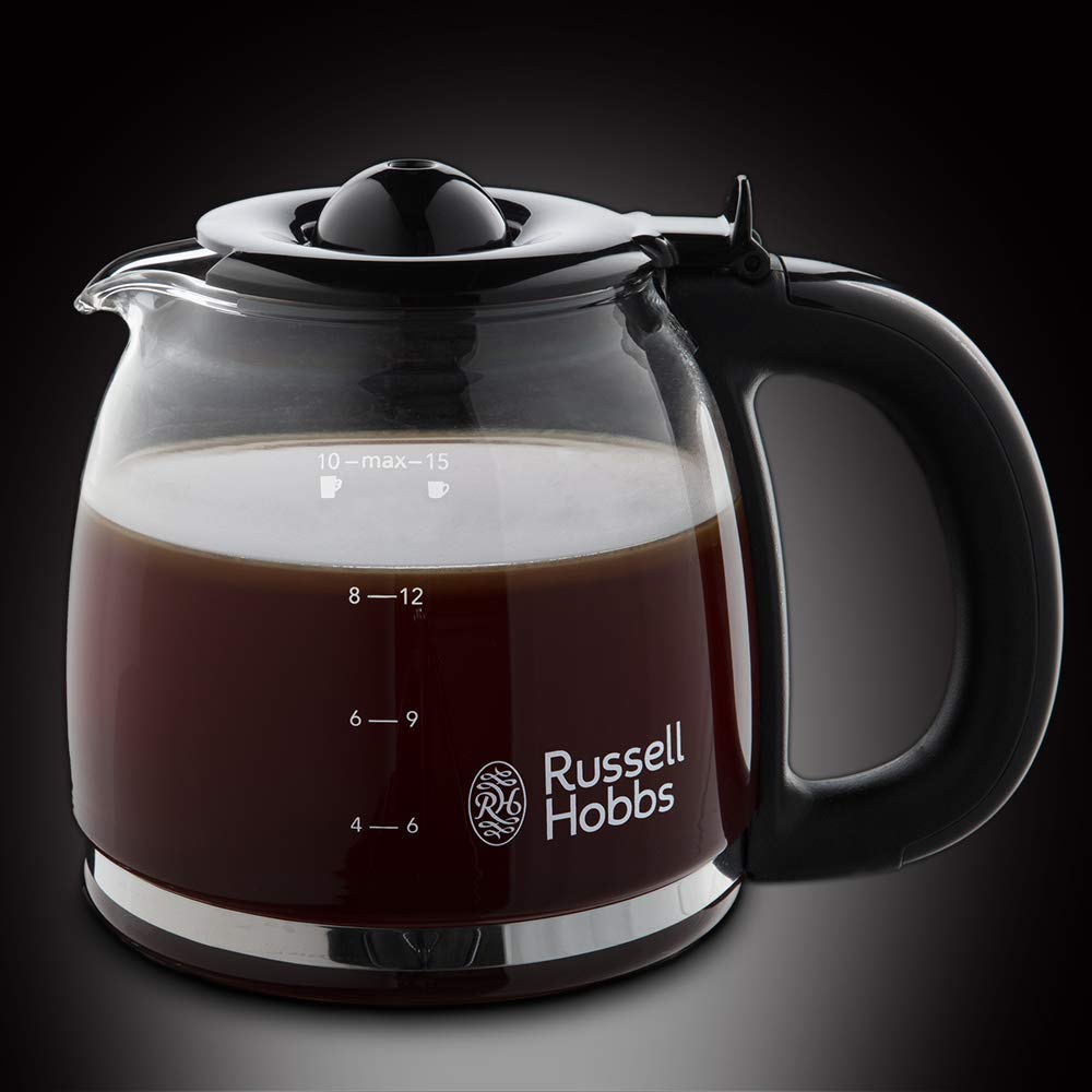 Russell Hobbs Filter Coffee Maker Colours+, Red, 1.25 l, 1 to 10 Cups - 24031-56