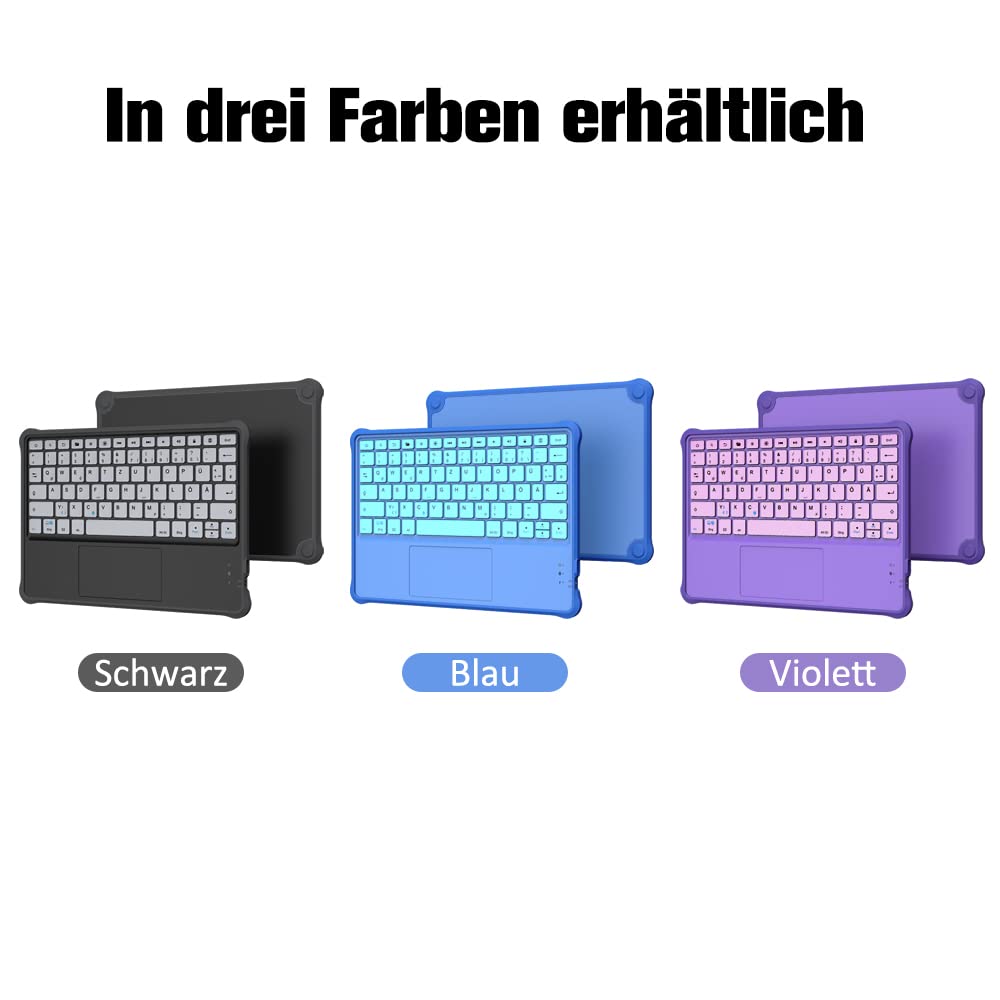 Made for Amazon Kids Purple Wireless Bluetooth Keyboard for Fire HD 10 Kids and Kids Pro Tablets - KAW0006