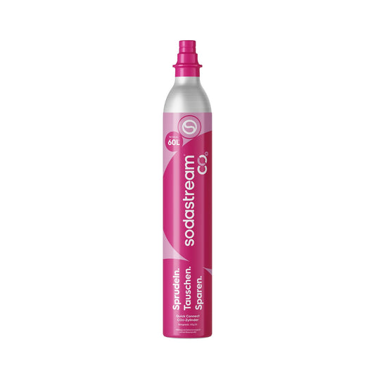 Sodastream Quick Connect CO2 cylinder, reserve cylinder for up to 60L sparkling water, pink, compatible with Terra, E-Terra, Duo, E-Duo, Art, Gaia, Crystal 3.0 and ENSO - 1132120440