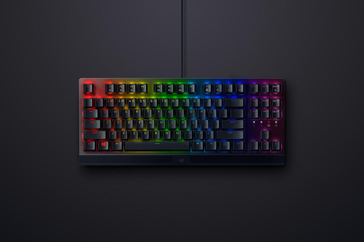 Razer BlackWidow V3 Tenkeyless (Green Switch) - Mechanical Gaming Keyboard without Numpad (Clicky Mechanical Switches, Compact, Fully Programmable Keys) QWERTY US Layout | Black - RZ03-03490100-R3M1