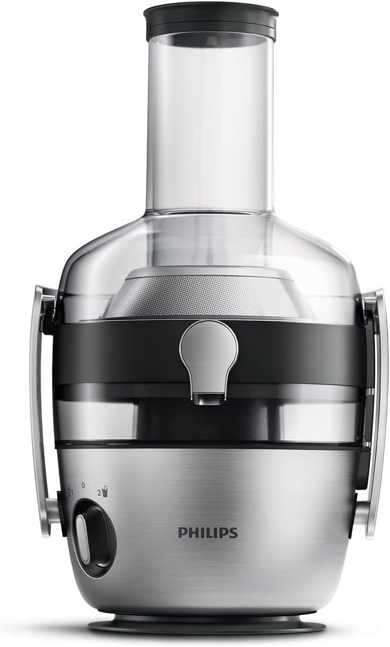 Philips 3000 Series Juicer - XXL filling chute, FibreBoost technology, QuickClean, 2L capacity, 1100W powerful motor for fresh & pulp-rich juice (HR1921/20) - HR192120