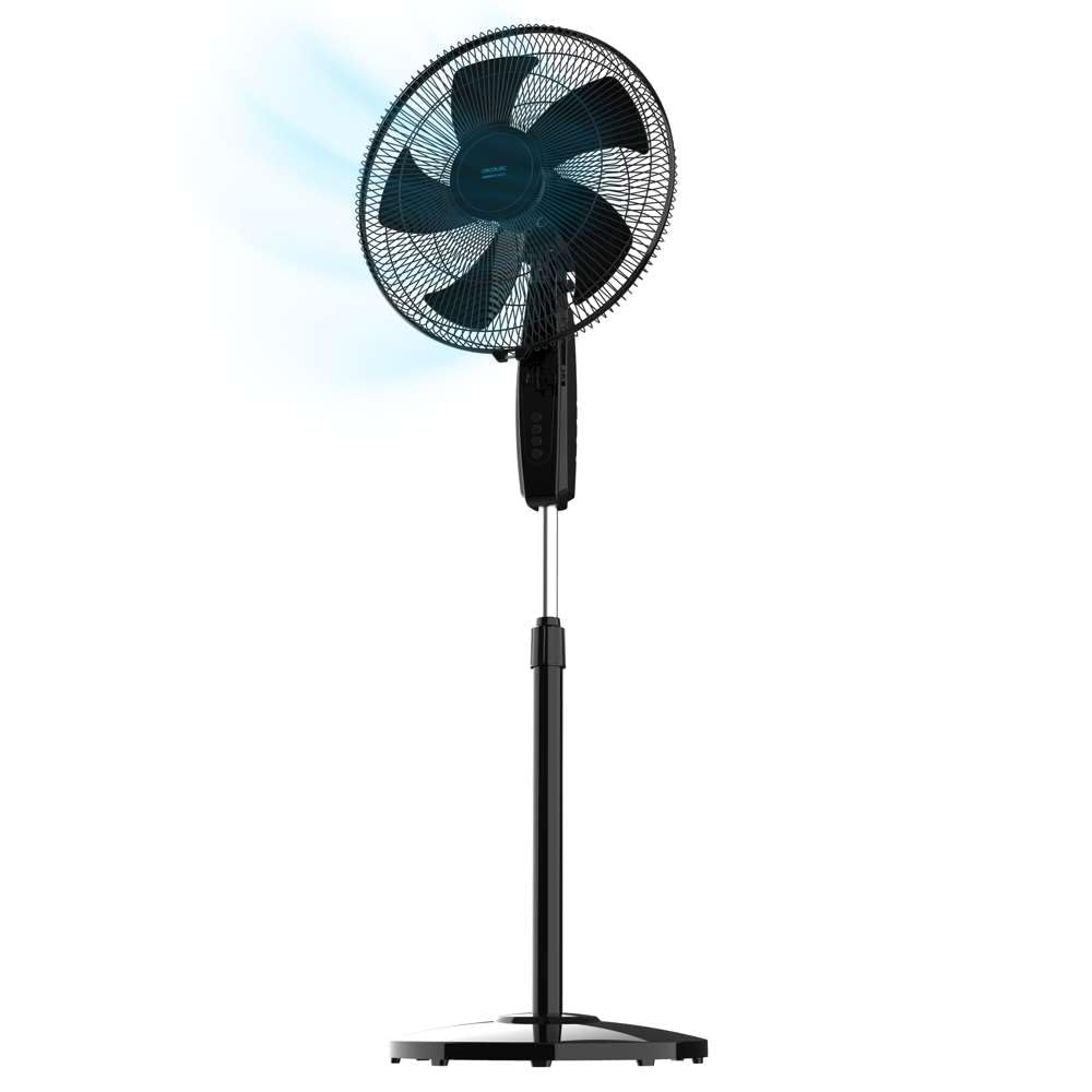 Cecotec pedestal fan EnergySilence 515 MaxFlow Black, 45W, diameter of 16", 5 blades, 1h timer, 3 speeds and automatic oscillation, height adjustable up to 135cm - 08299