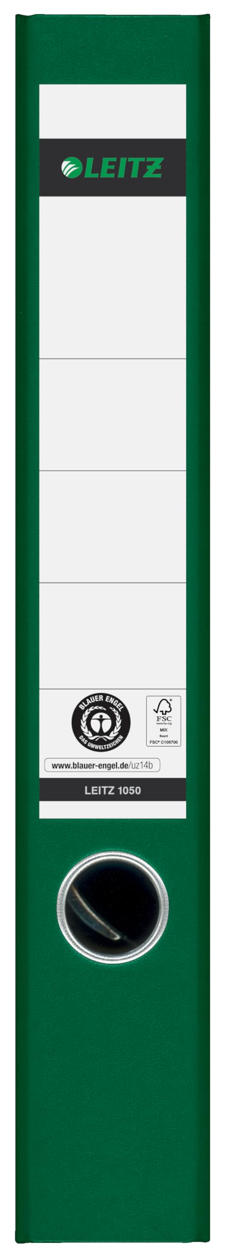 Leitz quality folders, pack of 20, the original, DIN A4 narrow file folder, 5 cm wide, cloud marble paper, recycled folder, Blue Angel, with 180° mechanics, highest stability, green, 10505055 - 10505055-20