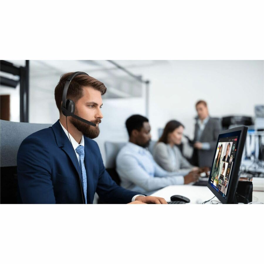 Lenovo 5000 - Cască - Pe ureche - cablu - USB-C - Negru - Certificat pentru Microsoft Teams - 4XD1R88995