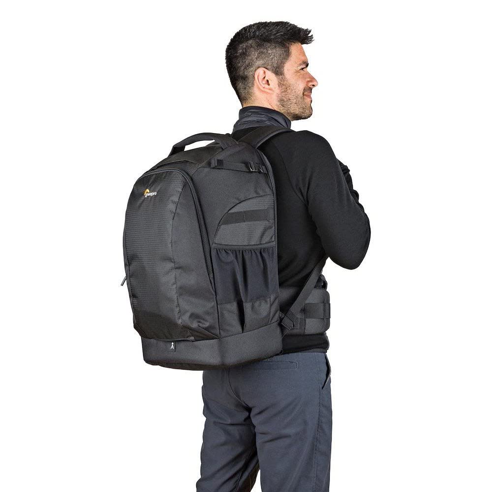 Lowepro Flipside 500 AW II Camera Backpack Fits Mirrorless Cameras Compact Drones DSLR with Lens Additional Lenses Black LP37131-PWW