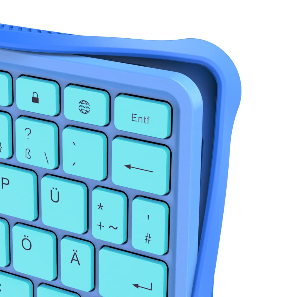 Made for Amazon Kids Blue Bluetooth Wireless Keyboard for Fire HD 10 Kids and Kids Pro Tablets - KAW0005