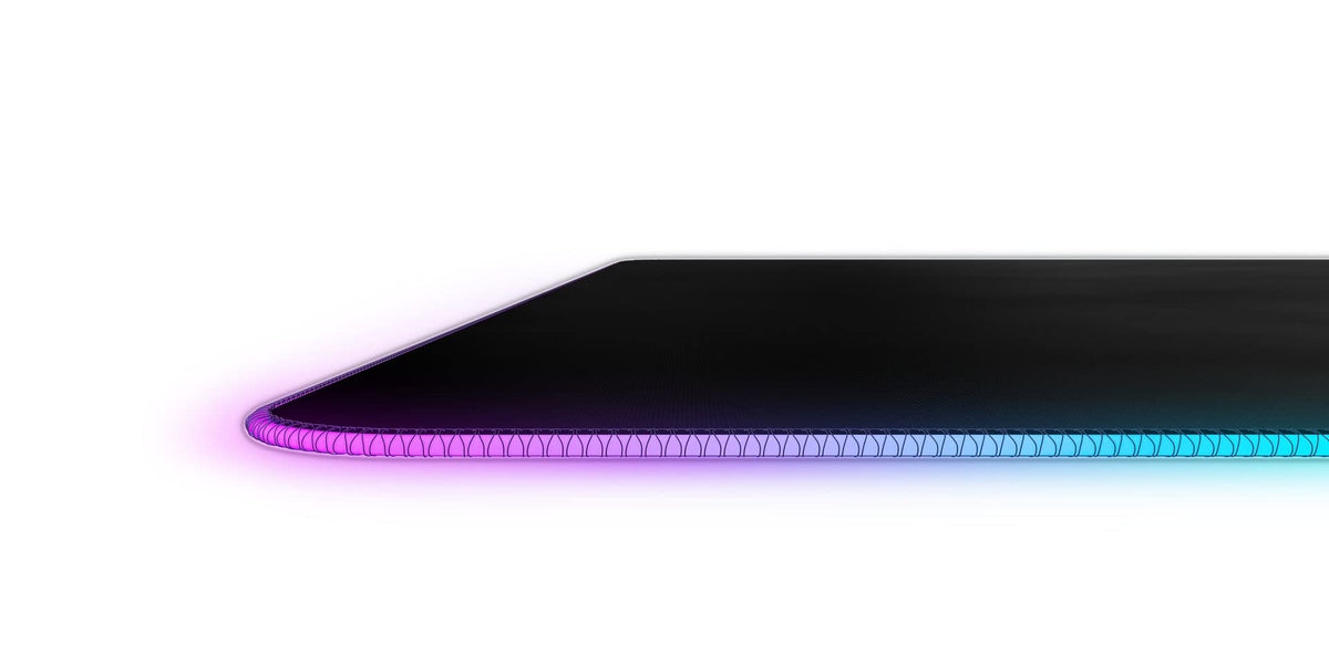 SteelSeries QcK Prism Cloth XL - Mauspad de gaming – iluminare RGB în 2 zone – dimensiune XL (900mm x 300mm x 2mm) - 63826
