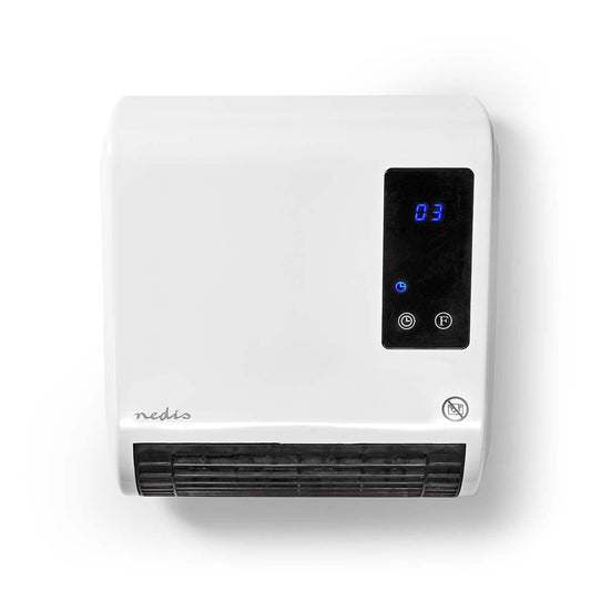 Nedis Încălzire pe perete Electric, Convector de perete, Ventilator de încălzire pe perete - 2000 W - alb - P10031210